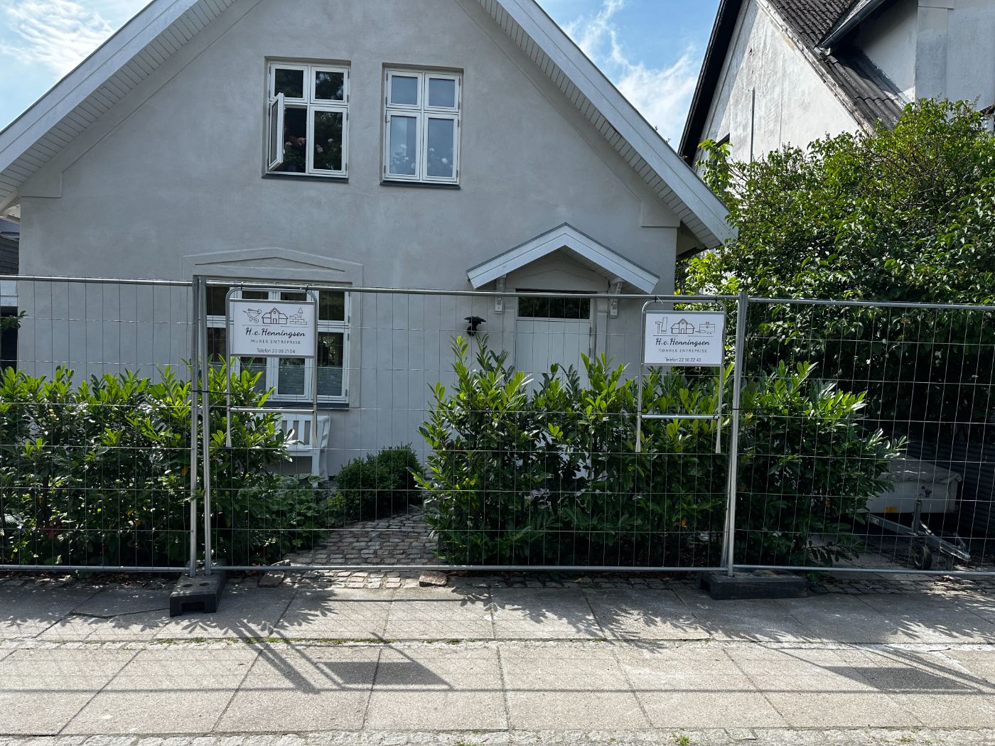 Byggeri under opførelse på Bøgebakken